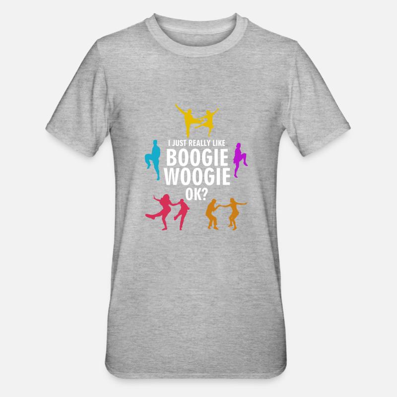 Boogie Woogie J’aime Boogie-Woogie - T-shirt polycoton Unisexe - gris chiné