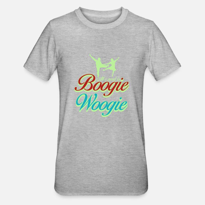 Boogie Woogie Danseur Boogie-Woogie - T-shirt polycoton Unisexe - gris chiné