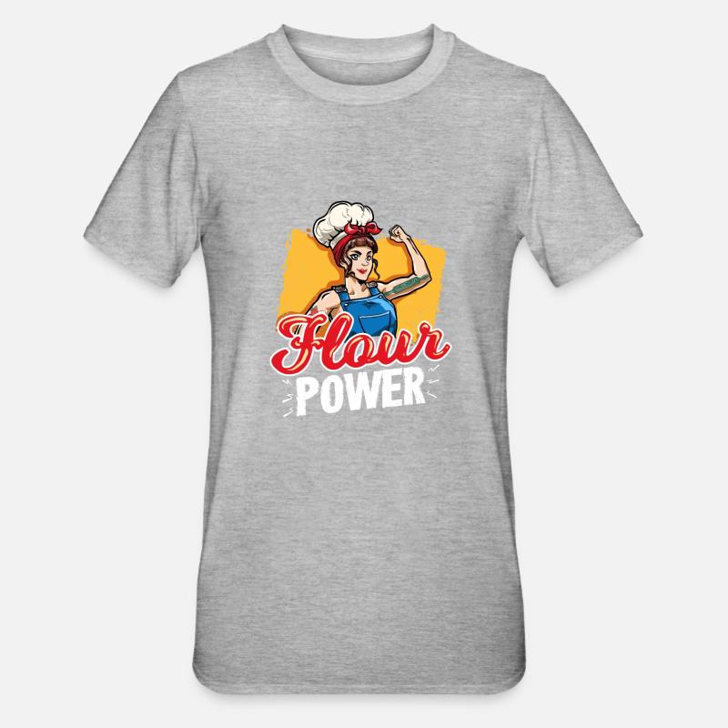 Bäcker Backen Bäckerei Sprüche Hobbybäcker - Unisex Polycotton T-Shirt - Grau meliert