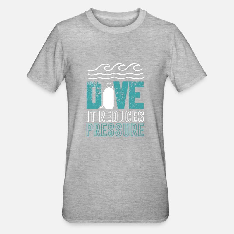 plongée plongée - T-shirt polycoton Unisexe - gris chiné