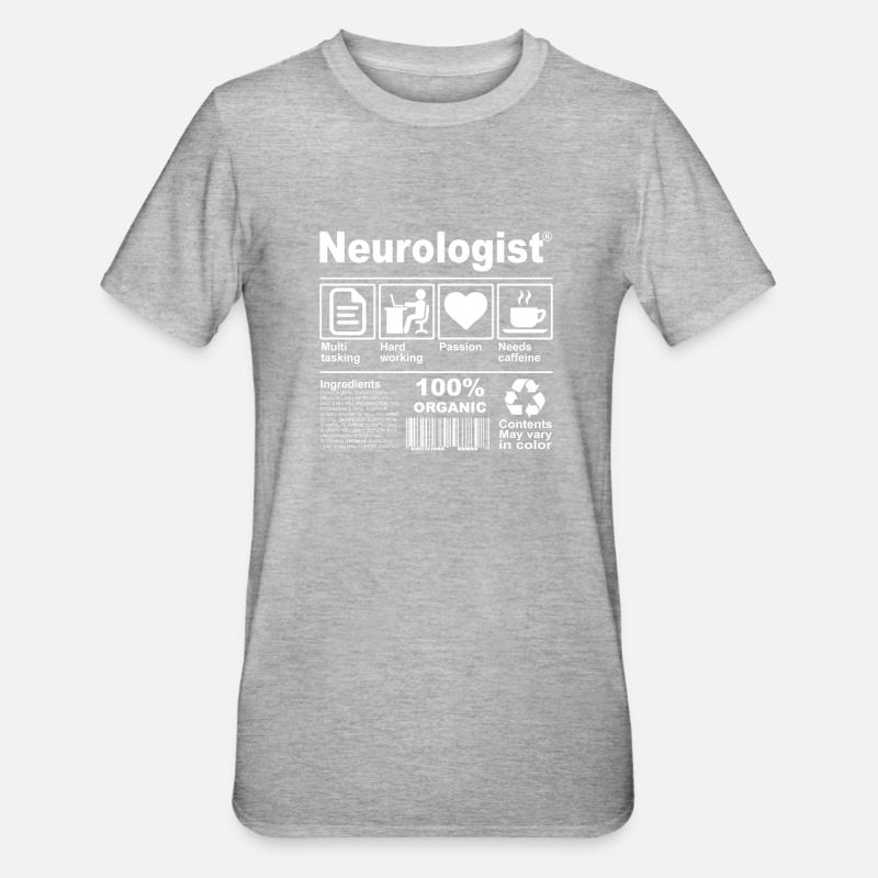 Neurologue - T-shirt polycoton Unisexe - gris chiné