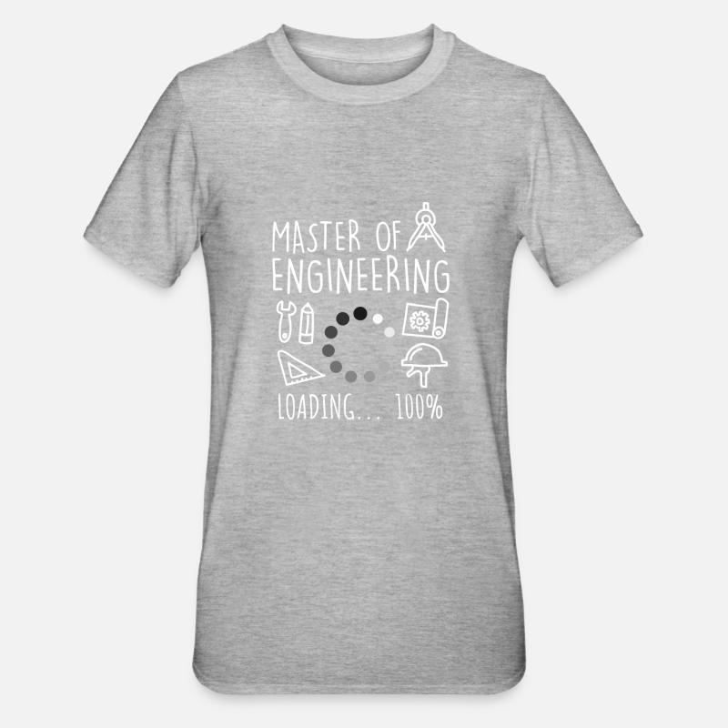 Master of Engineering Master's Degree - T-shirt polycoton Unisexe - gris chiné