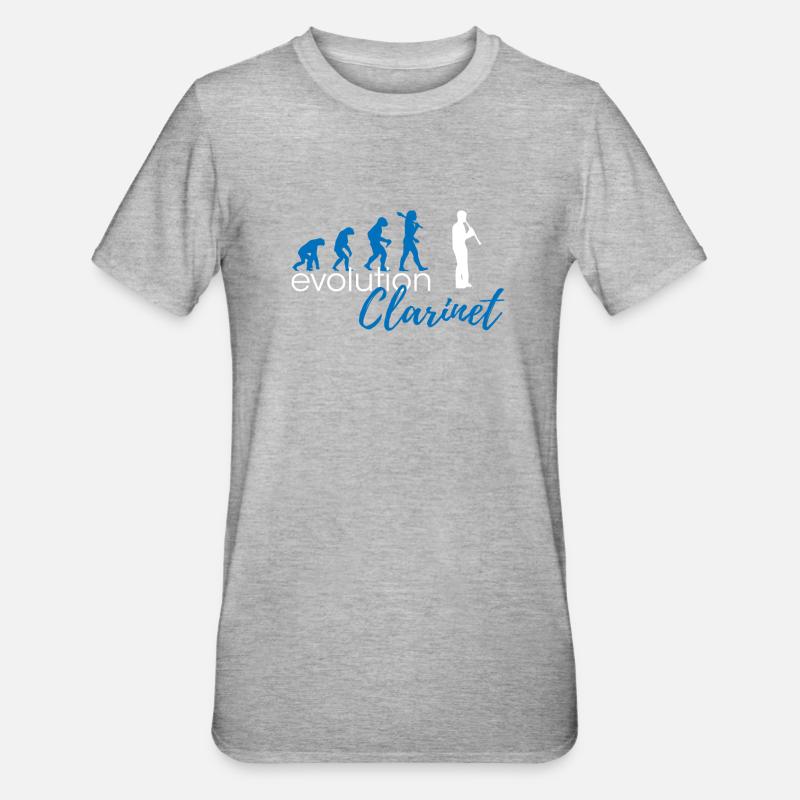 Clarinet Evolution - Unisex Polycotton T-Shirt - heather grey