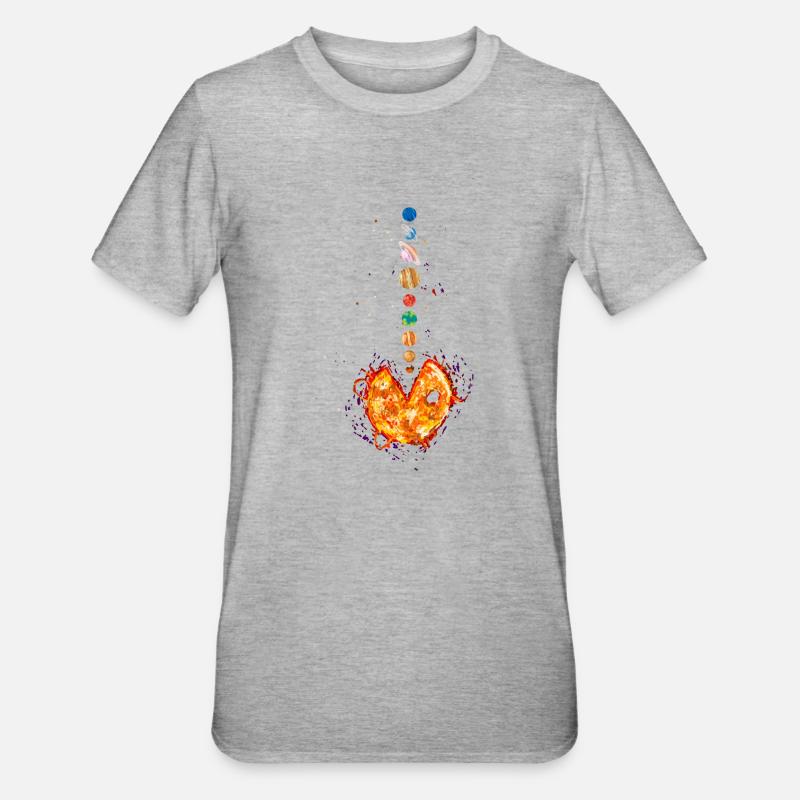 Solar System, Solar Planets, Astrology - Unisex Polycotton T-Shirt - heather grey