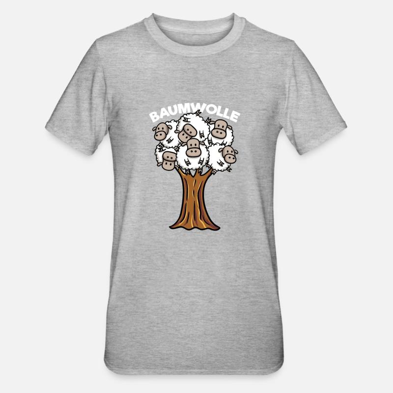 Baumwolle - Unisex Polycotton T-Shirt - Grau meliert