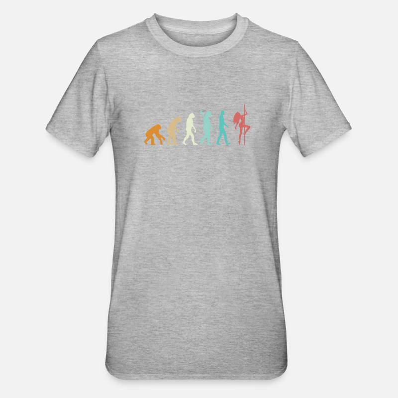 Évolution du nudisme naturiste - T-shirt polycoton Unisexe - gris chiné