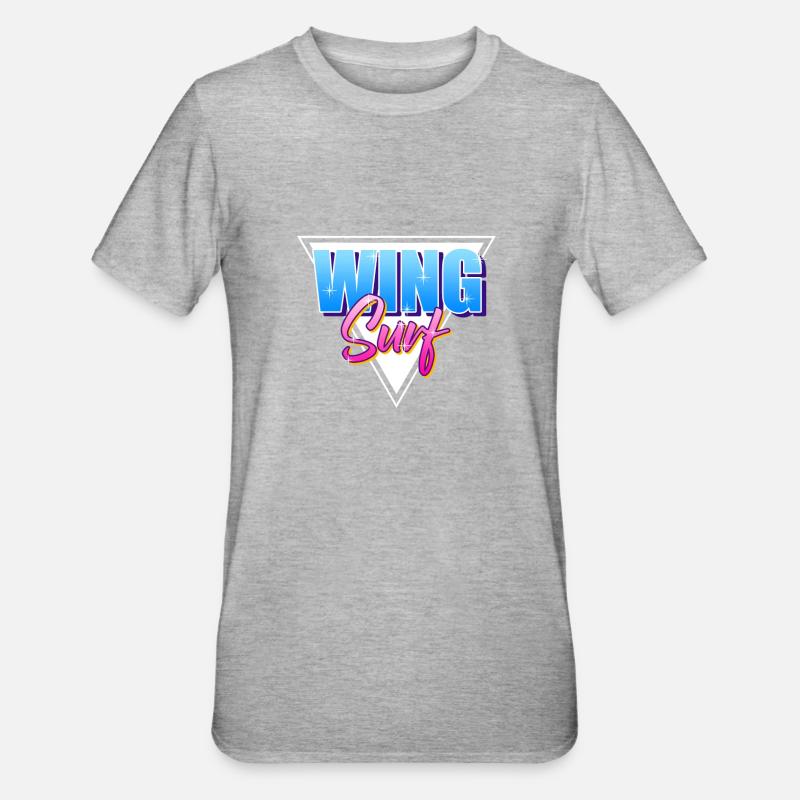 Aile Surf Wingfoil - T-shirt polycoton Unisexe - gris chiné