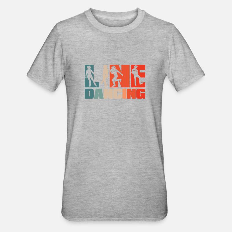 Line Dance Line Dancing - Unisex Polycotton T-Shirt - heather grey