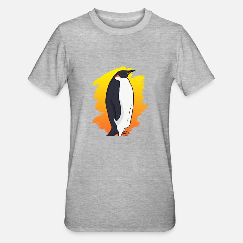 Pingouin Roi Pingouin - T-shirt polycoton Unisexe - gris chiné