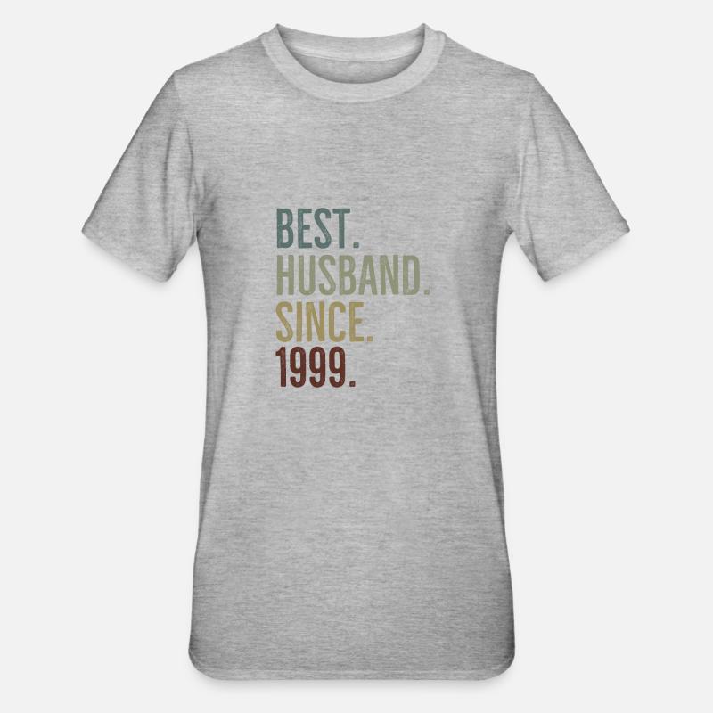 Bester Ehemann seit 1999 - Unisex Polycotton T-Shirt - Grau meliert