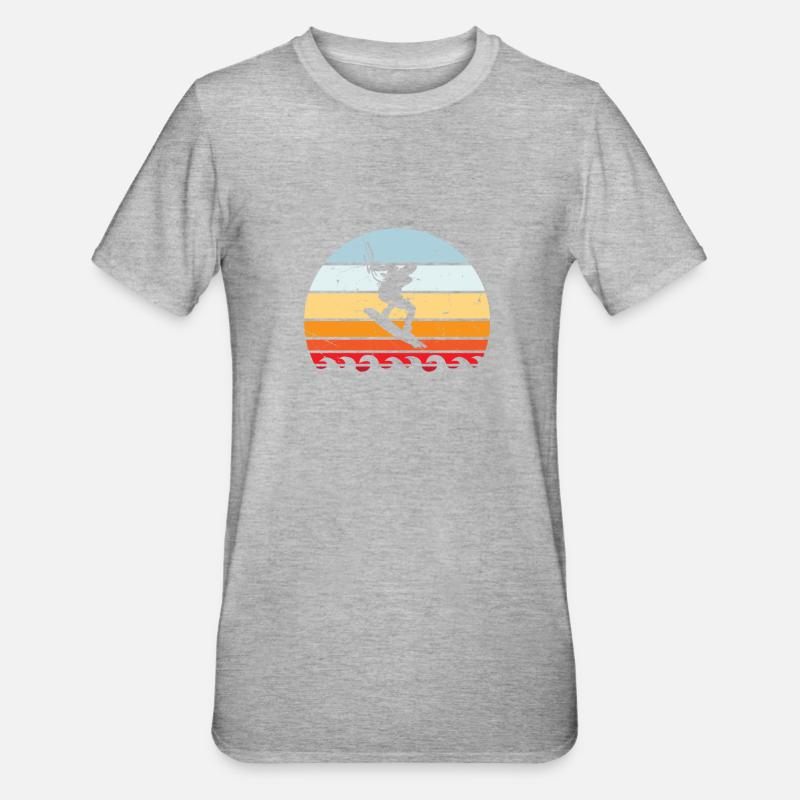 KIte Surf | Surfeur - T-shirt polycoton Unisexe - gris chiné
