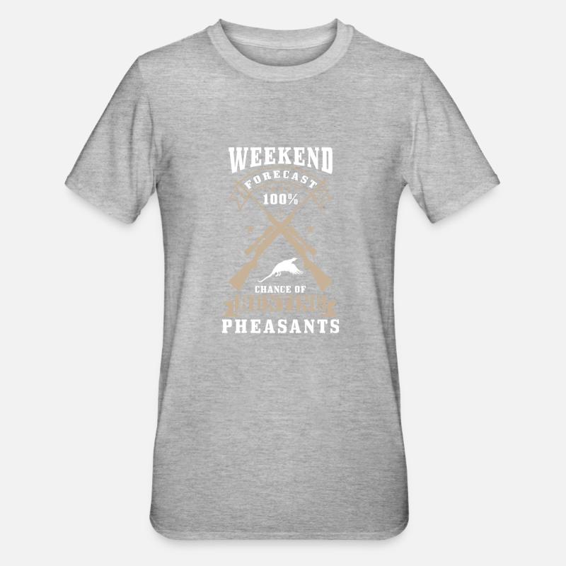 Pheasant Hunter Saying - Unisex Polycotton T-Shirt - heather grey