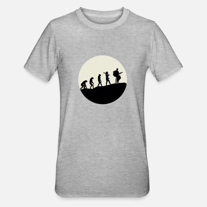 Guitarists Evolution Moon - Unisex Polycotton T-Shirt - heather grey