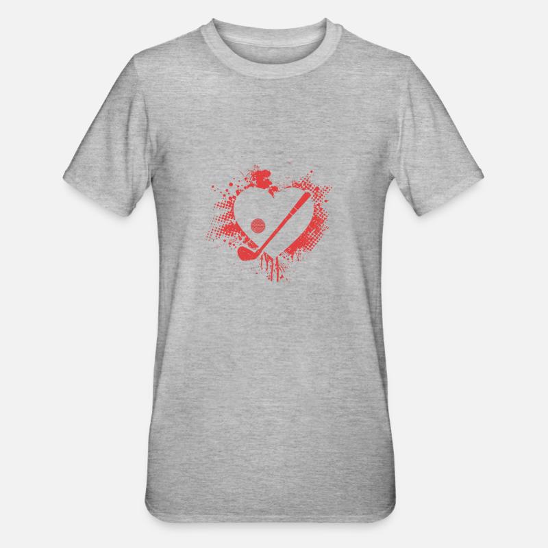 J’aime les golfeurs golfeurs golfeurs golfeurs - T-shirt polycoton Unisexe - gris chiné