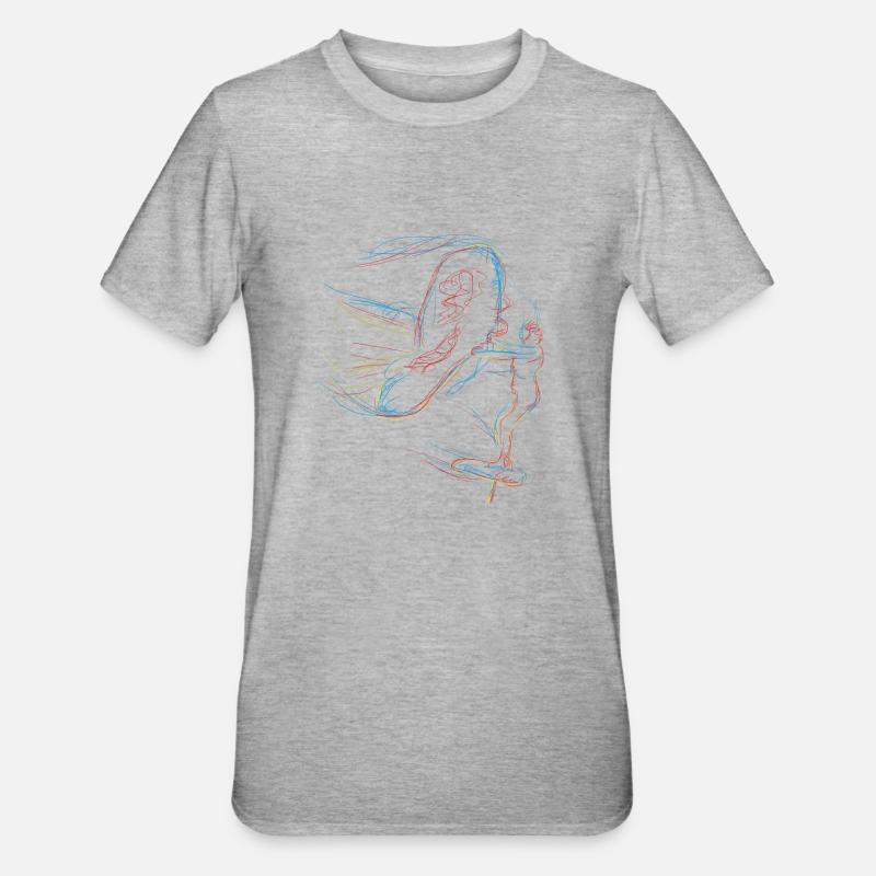 Wing Surf Hydrofoiling Wing Foiling - Unisex Polycotton T-Shirt - Grau meliert