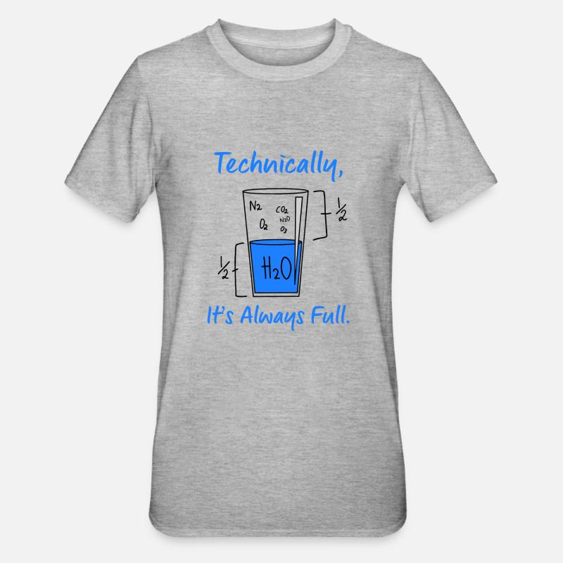 Science Drôle de blague complète - T-shirt polycoton Unisexe - gris chiné