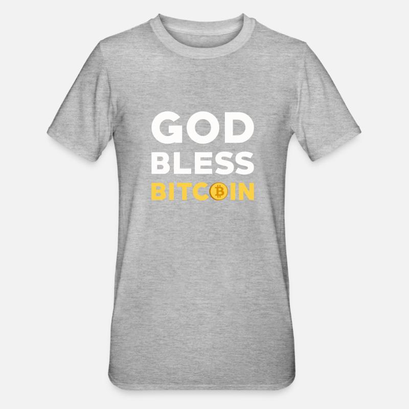 Bitcoin - Maglietta unisex, mix cotone e poliestere - grigio melange
