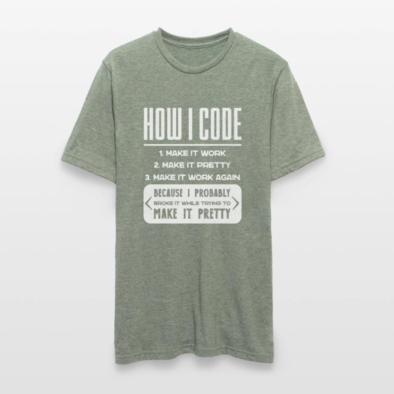 Programmeur, Code, Nerd, Programmation T-shirt polycoton Unisexe