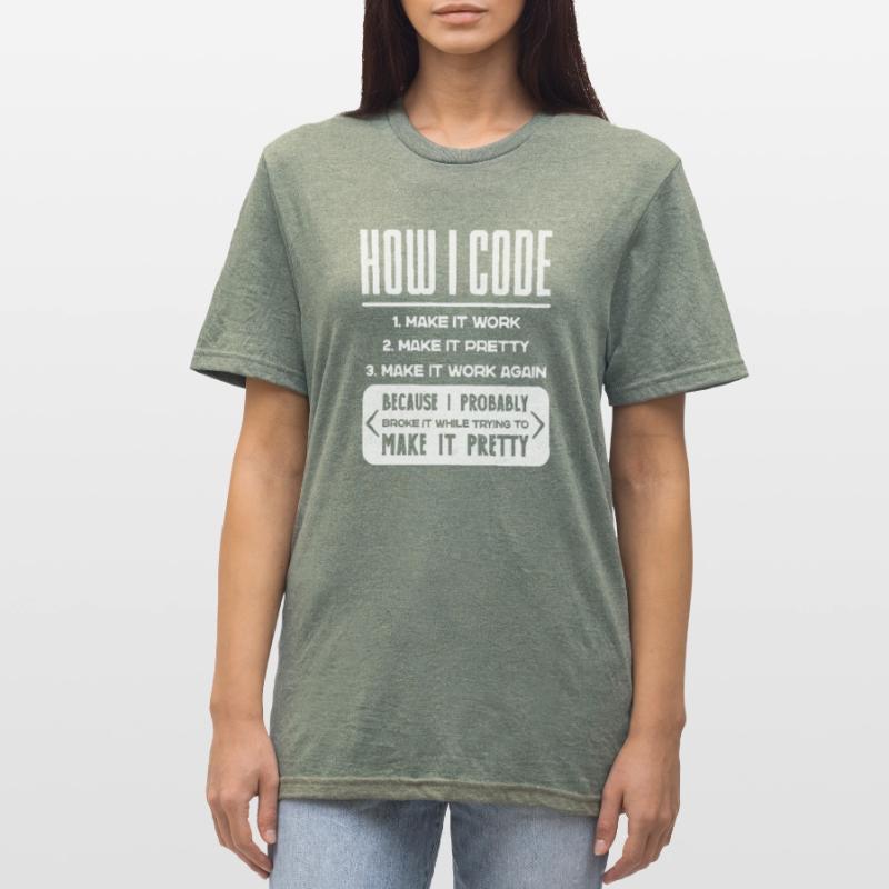 Programmeur, Code, Nerd, Programmation T-shirt polycoton Unisexe