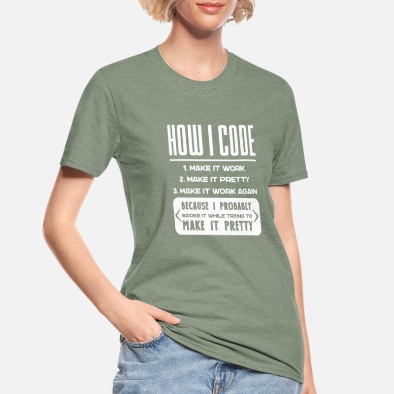 Programmeur, Code, Nerd, Programmation T-shirt polycoton Unisexe