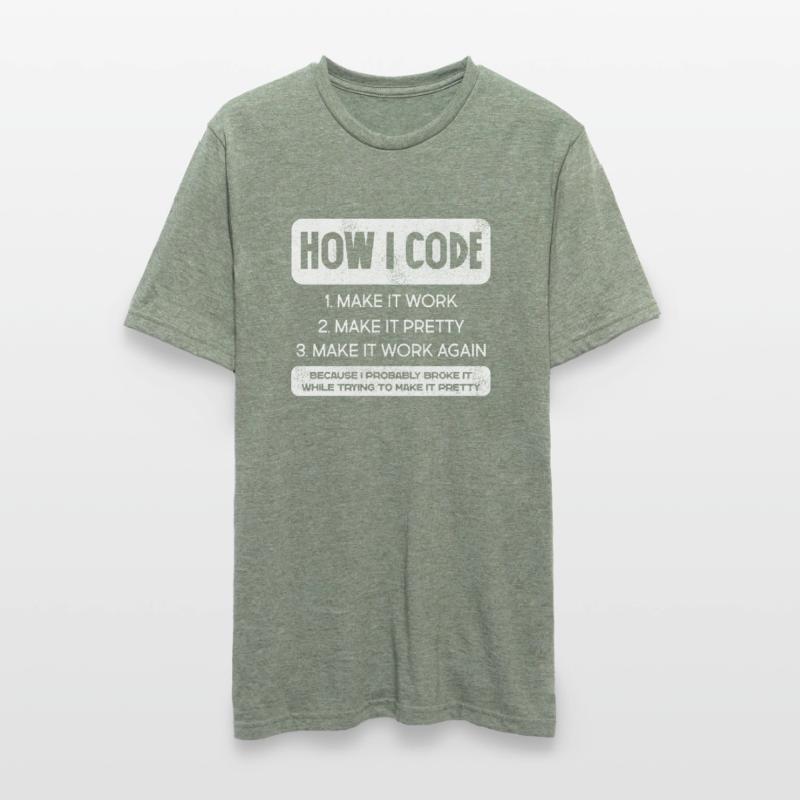 Programmeur, Code, Nerd, Programmation T-shirt polycoton Unisexe