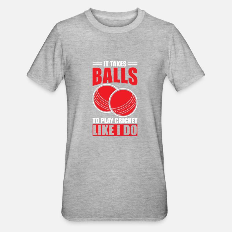 Cricket Cadeau Cricketer - T-shirt polycoton Unisexe - gris chiné