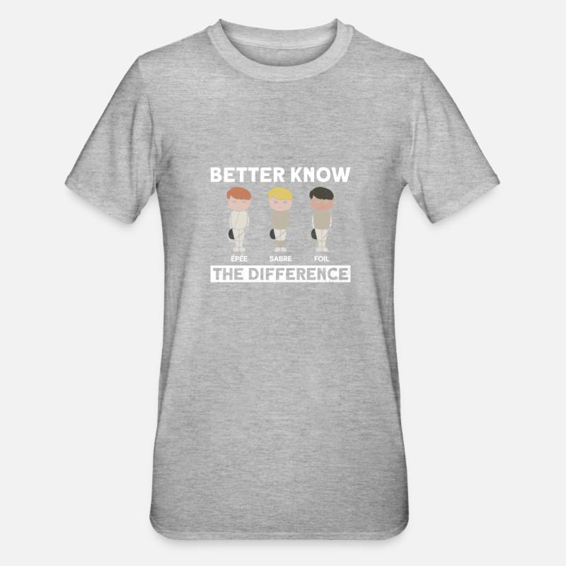 Différence Escrimeur Floret - T-shirt polycoton Unisexe - gris chiné