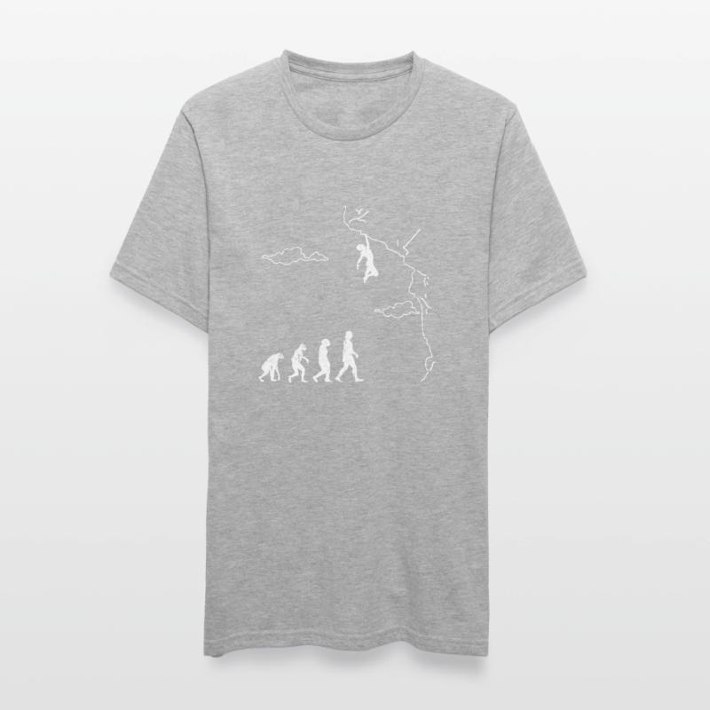 Klettern Bouldern Evolution Bergsteigen Kletterer Unisex Polycotton T-Shirt
