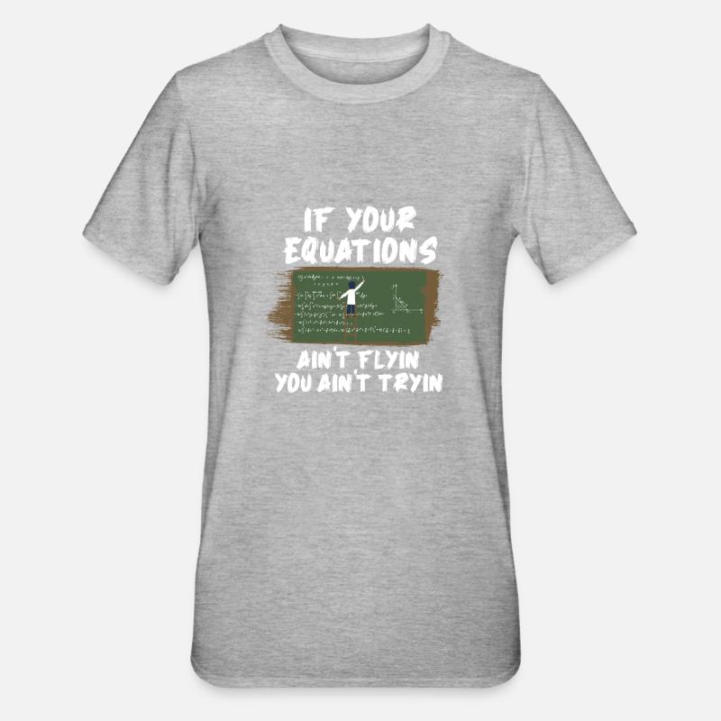 Math Mathematics - Unisex Polycotton T-Shirt - heather grey