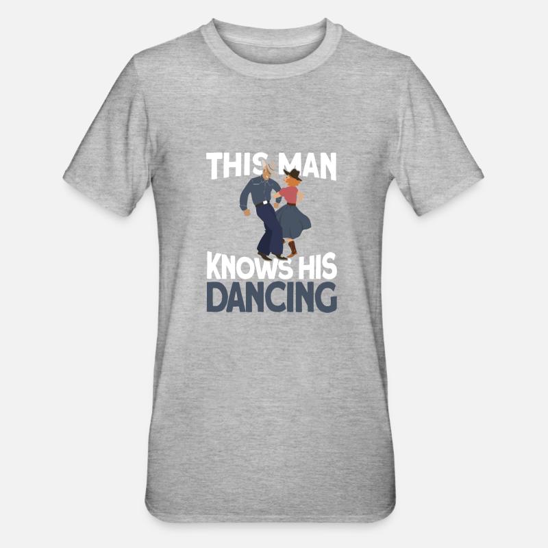 Line Dance Line Dancing - Unisex Polycotton T-Shirt - heather grey