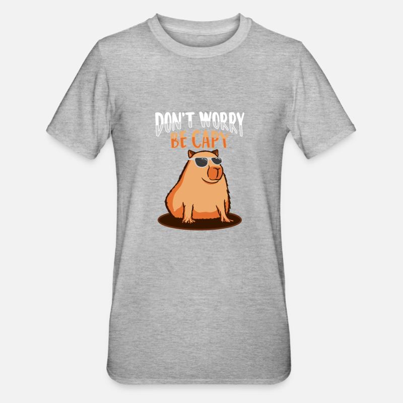 Kapivar - Unisex polycotton T-shirt - grå meleret