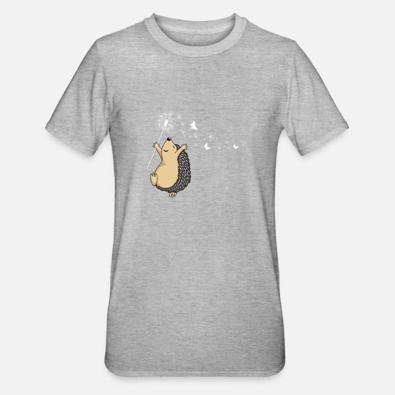 Hedgehog Hedgehog Hedgehog - Unisex Polycotton T-Shirt - heather grey
