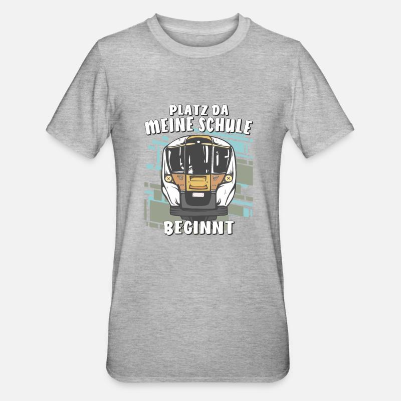 PLATZ DA MEINE SCHULE BEGINNT - Unisex Polycotton T-Shirt - Grau meliert