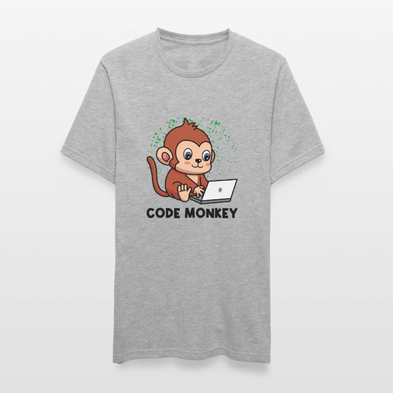 Code Monkey Programming Coder Computer Geek Develo Unisex Polycotton T-Shirt