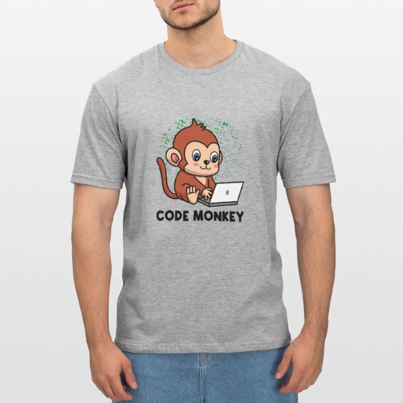 Code Monkey Programming Coder Computer Geek Develo Unisex Polycotton T-Shirt