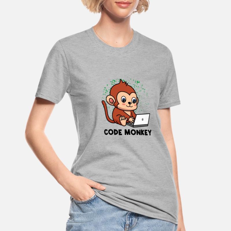 Code Monkey Programming Coder Computer Geek Develo Unisex Polycotton T-Shirt