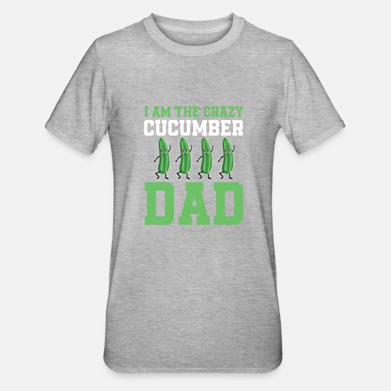 Concombre Papa - T-shirt polycoton Unisexe - gris chiné