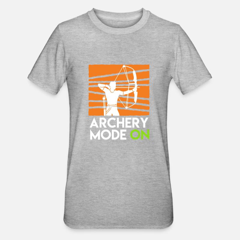 Archery Mode On Compoundbogen - Unisex Polycotton T-Shirt - Grau meliert