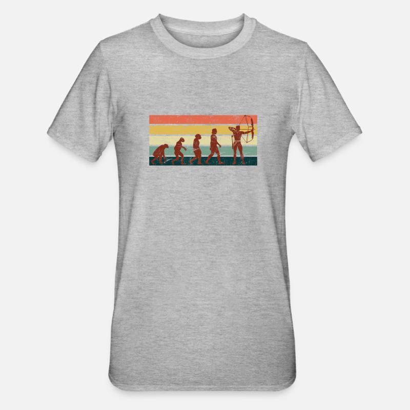 Archery Evolution Bogenschießen - Unisex Polycotton T-Shirt - Grau meliert