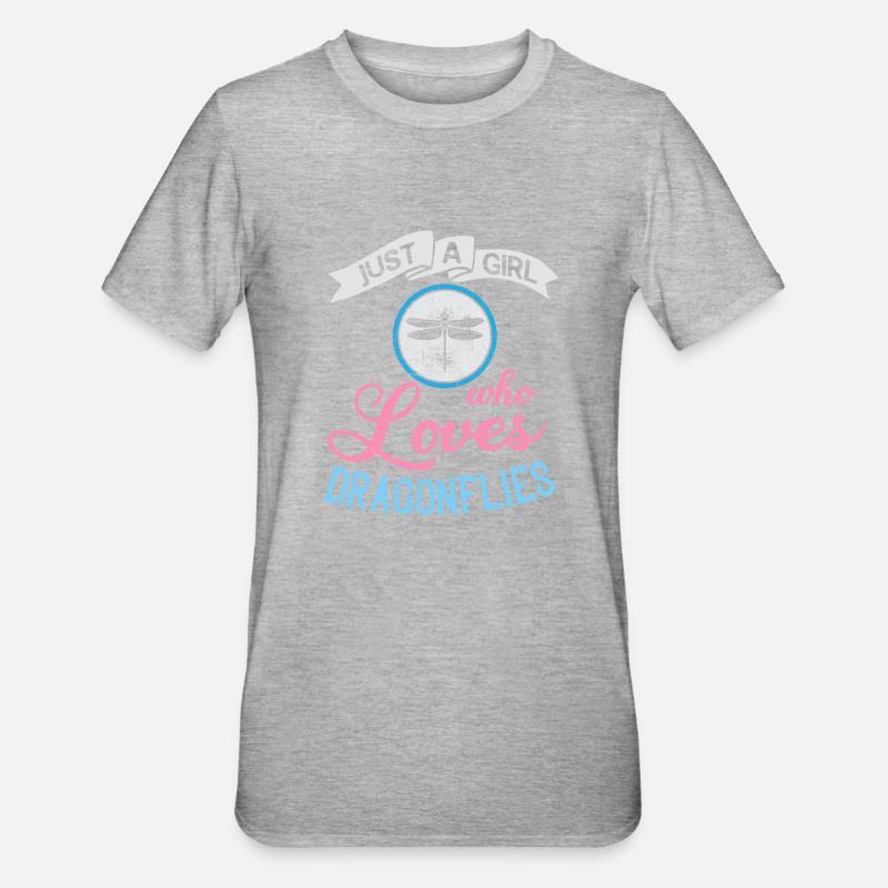 Libellules Flying Insect Citations Entomologiste - T-shirt polycoton Unisexe - gris chiné