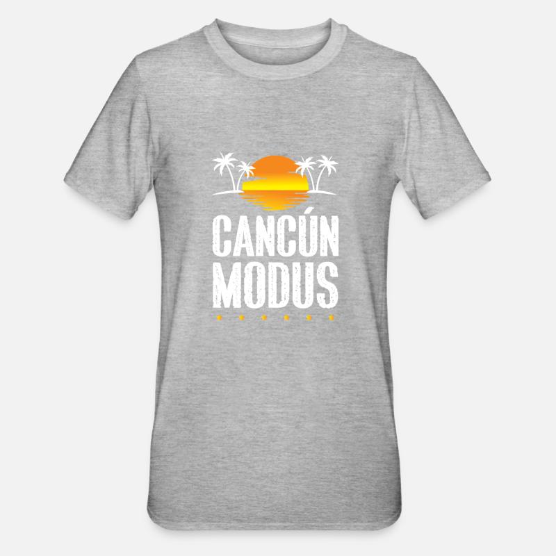 Cancun Modus - Unisex Polycotton T-Shirt - Grau meliert