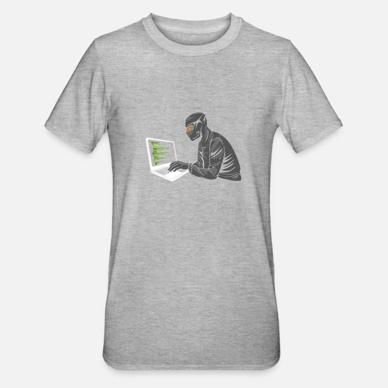 Programmeur, Codeur, Développeur de logiciels - T-shirt polycoton Unisexe - gris chiné