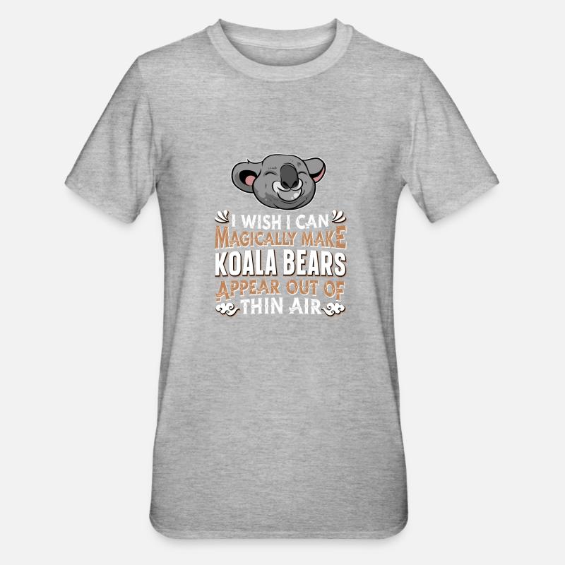 Koala Koala Bear - Unisex Polycotton T-Shirt - heather grey