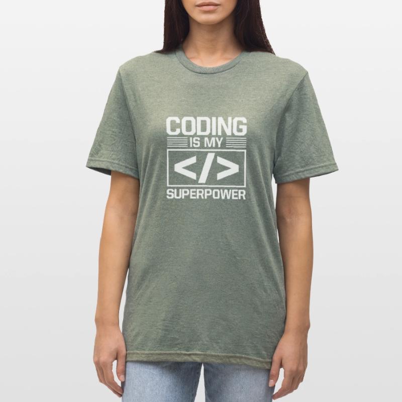 Coding Is My Superpower Programming Coder Computer Unisex Polycotton T-Shirt