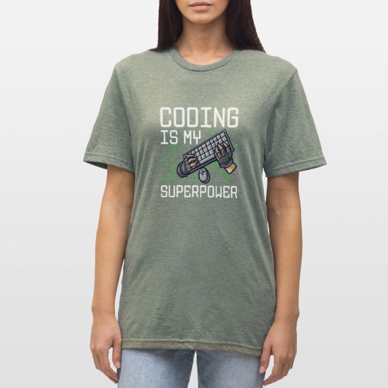 Coding Is My Superpower Programming Coder Computer Unisex Polycotton T-Shirt