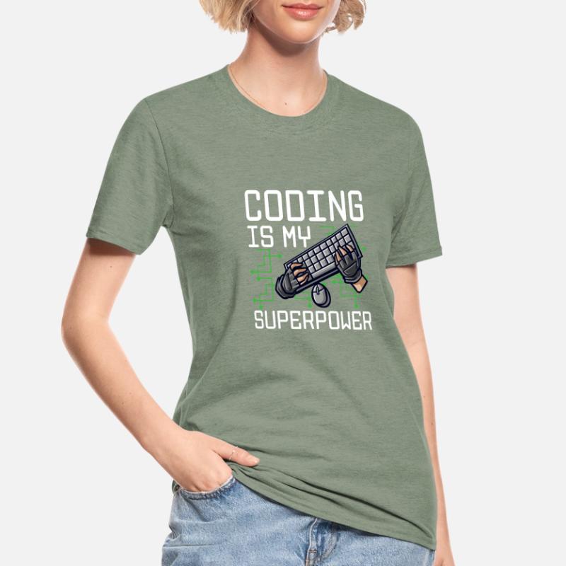 Coding Is My Superpower Programming Coder Computer Unisex Polycotton T-Shirt
