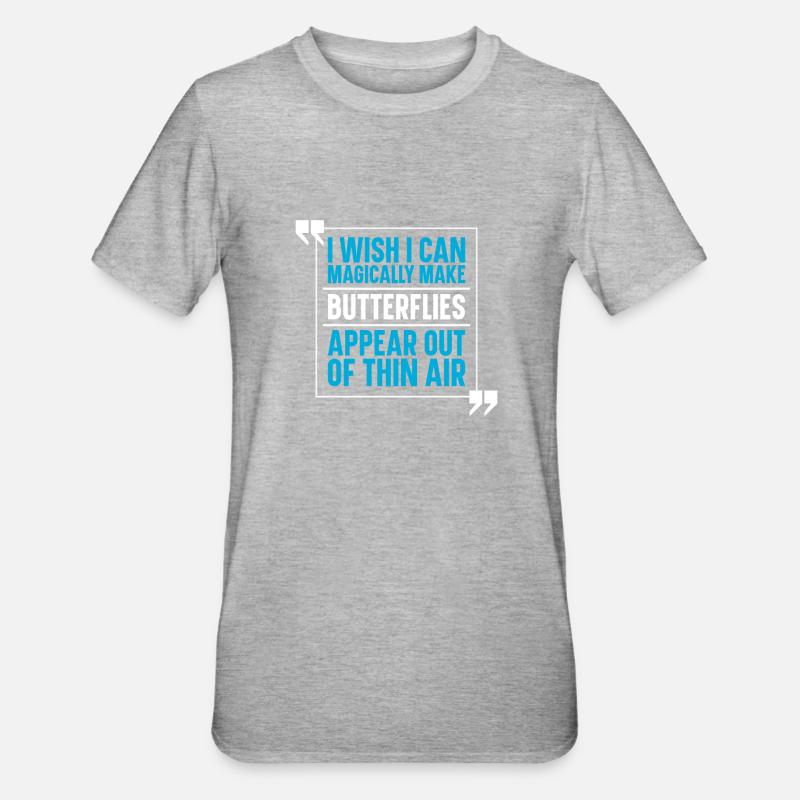 Papillon - T-shirt polycoton Unisexe - gris chiné
