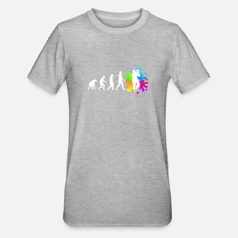Paintball Evolution Paintballer - Unisex Polycotton T-Shirt - heather grey