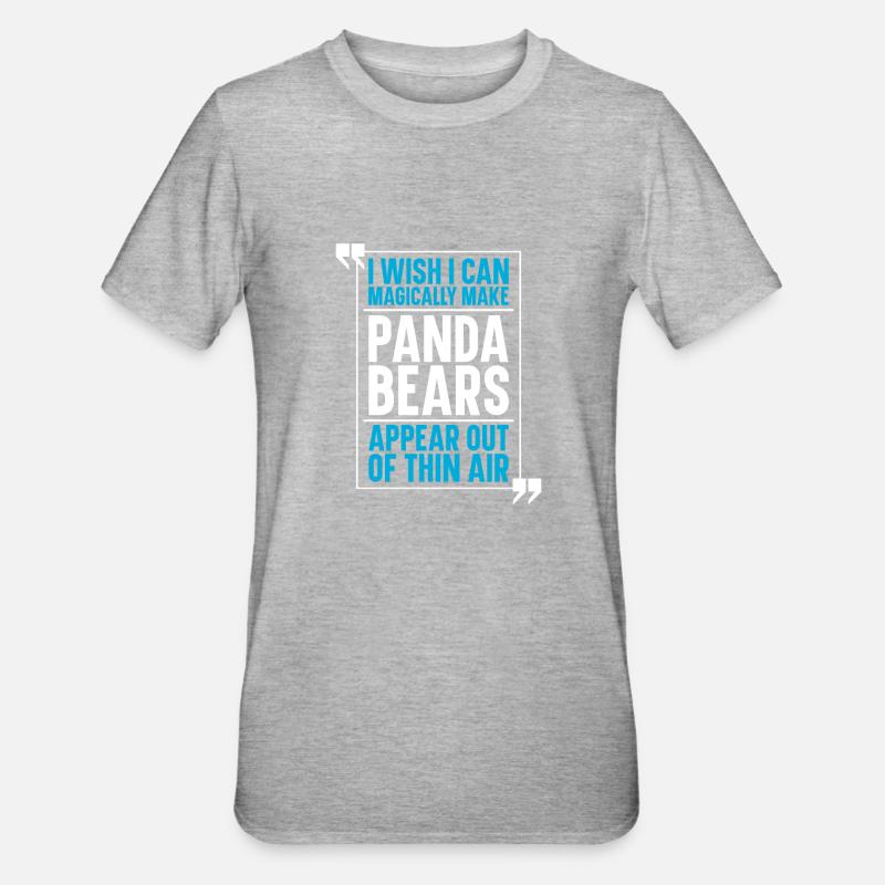 Panda Panda Ours - T-shirt polycoton Unisexe - gris chiné