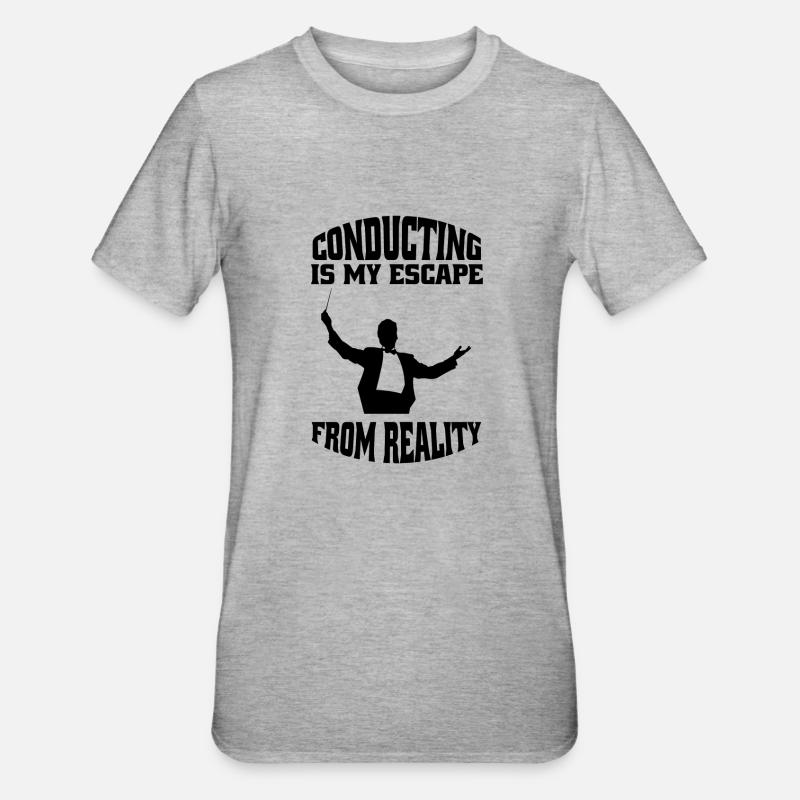 Dirigenten Dirigent Musik Geschenk Dirigieren - Unisex Polycotton T-Shirt - Grau meliert